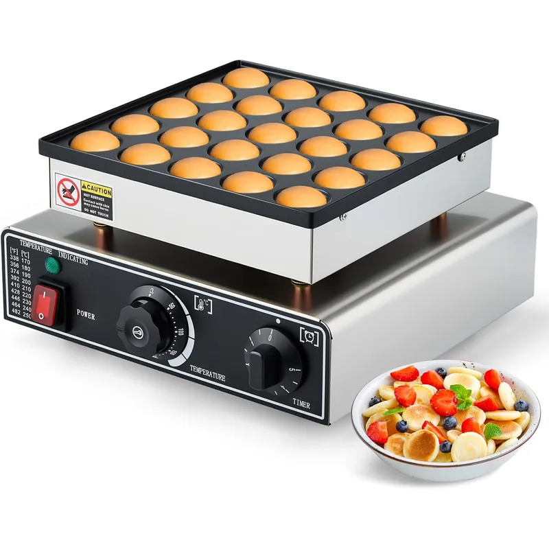 Mini Waffle Maker Machine - Mesin Pembuat Pancake Mini Komersial, 25