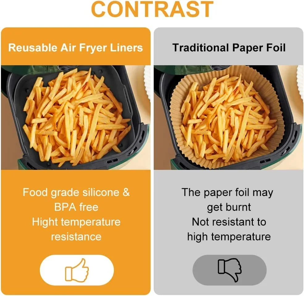 Air Fryer panci silikon tebal  - Air Fryer Silicone Pot Liner ulasan dan harga