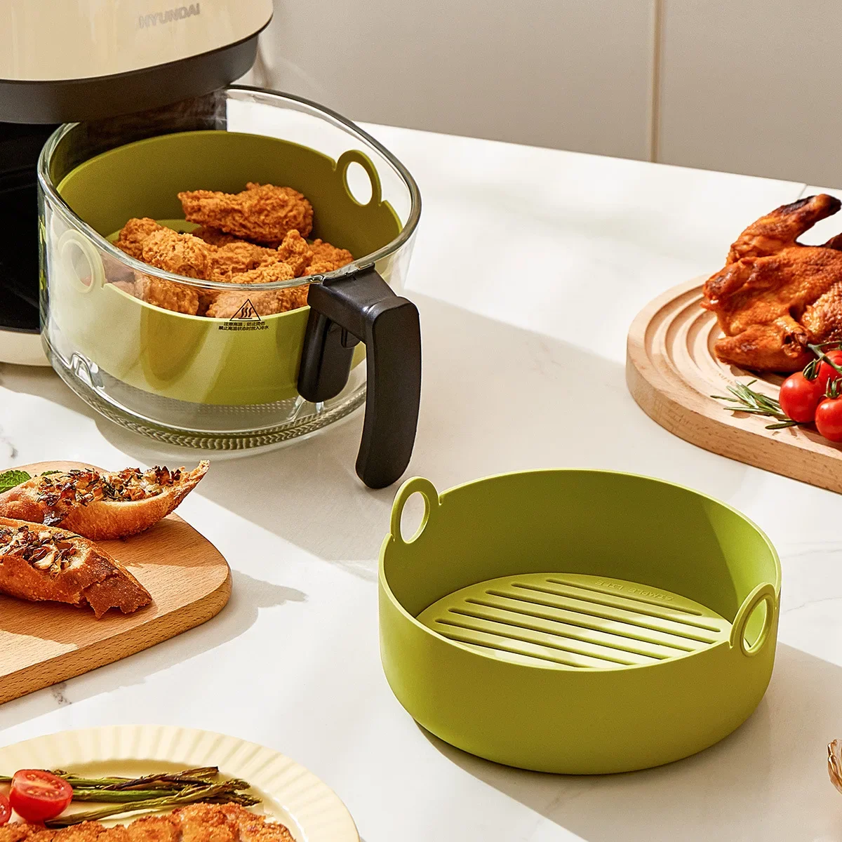 Liner penggorengan udara bulat - Air Fryer Silicone Pot Liner ulasan dan harga